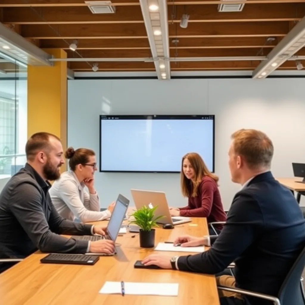 Drukke Nederlandse open kantoorruimte met werknemers